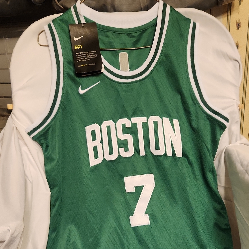 Nike Boston Green and White Jersey
